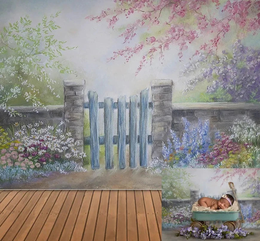 KMK - Garden Gate watercolour backdrop