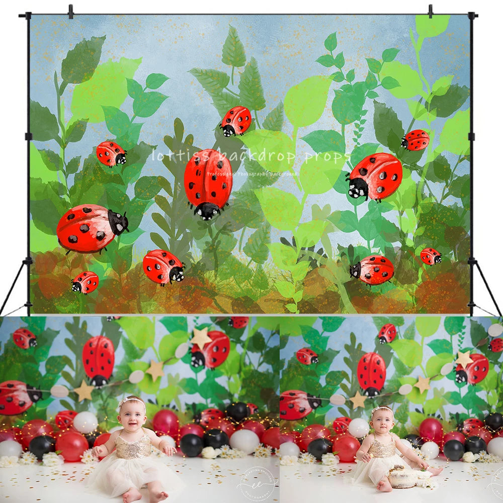 KMK - Garden Ladybug Backdrop