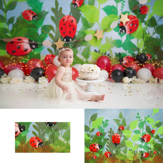 KMK - Garden Ladybug Backdrop