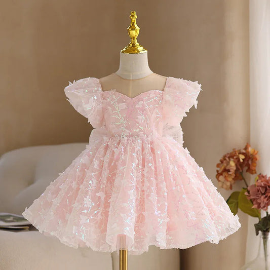 KMK - Girls Butterfly Sequin Dress