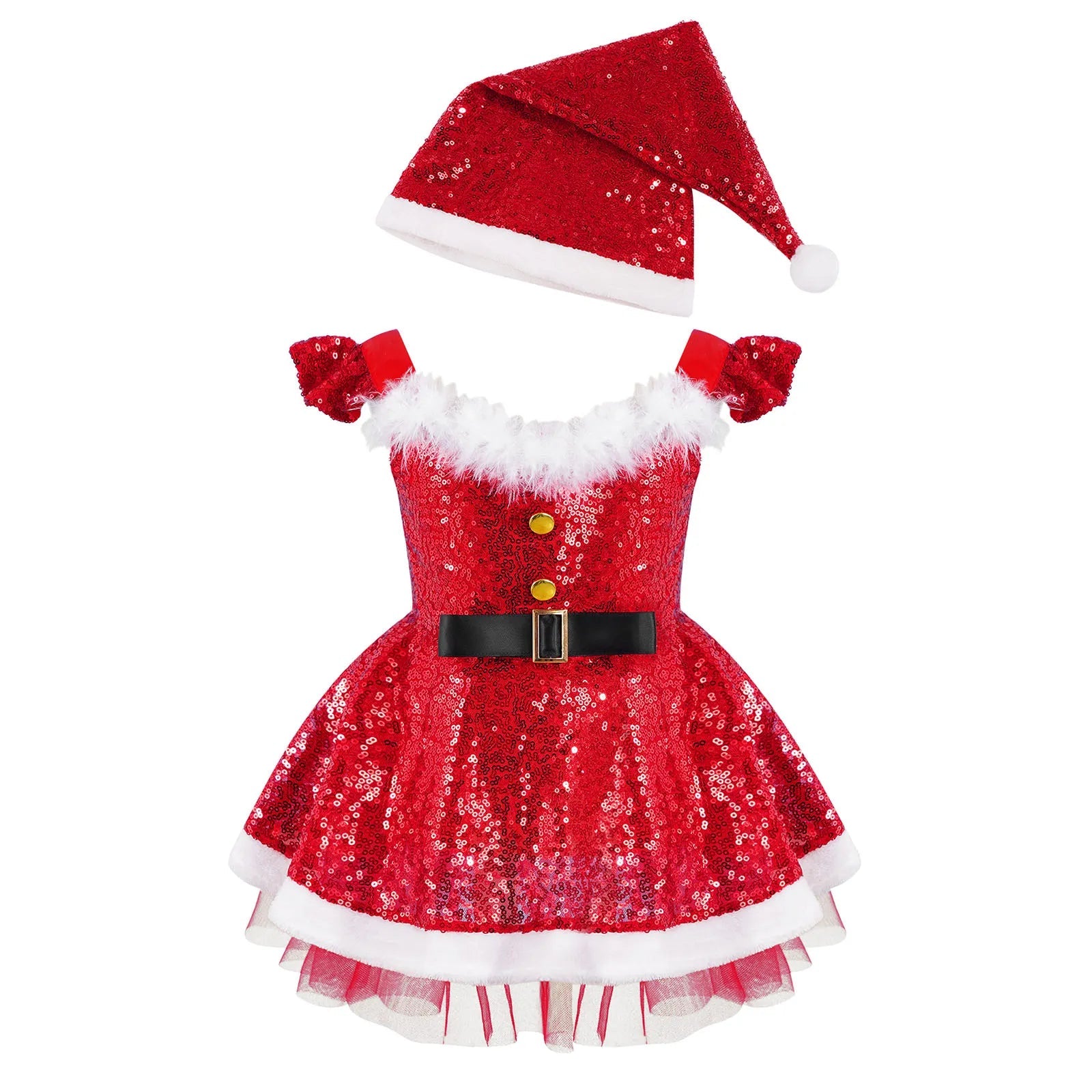 KMK - Girls Christmas Sequin Dress