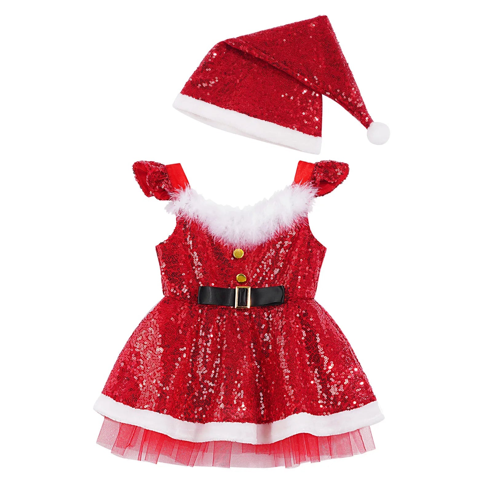 KMK - Girls Christmas Sequin Dress