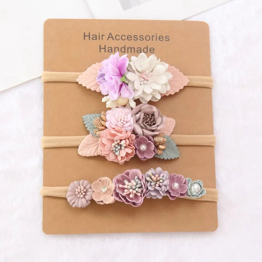 KMK - Girls Floral Headband 3pcs/set