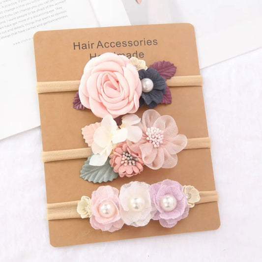 KMK - Girls Floral Headband 3pcs/set