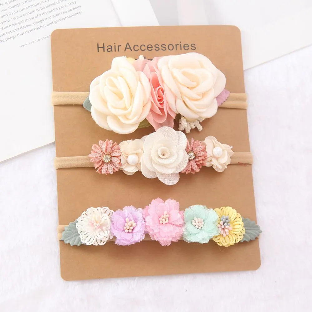 KMK - Girls Floral Headband 3pcs/set