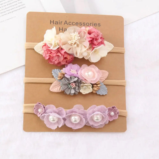 KMK - Girls Floral Headband 3pcs/set