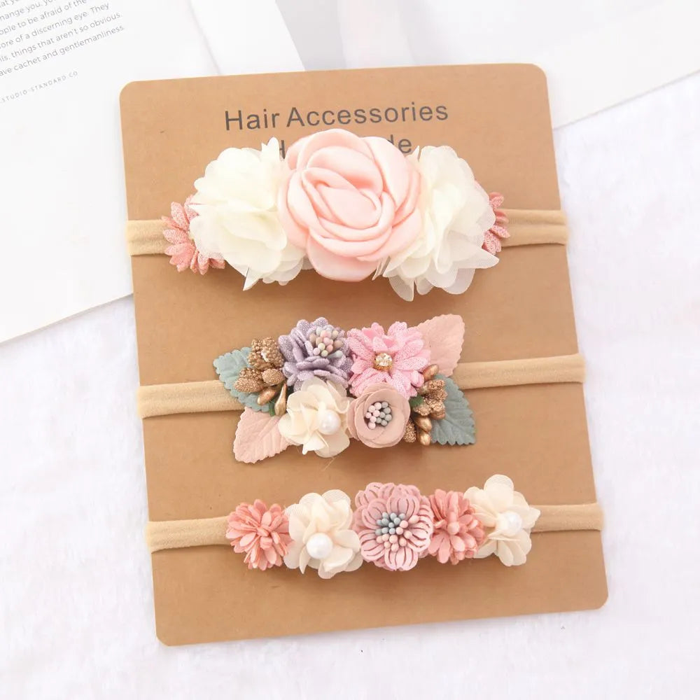 KMK - Girls Floral Headband 3pcs/set