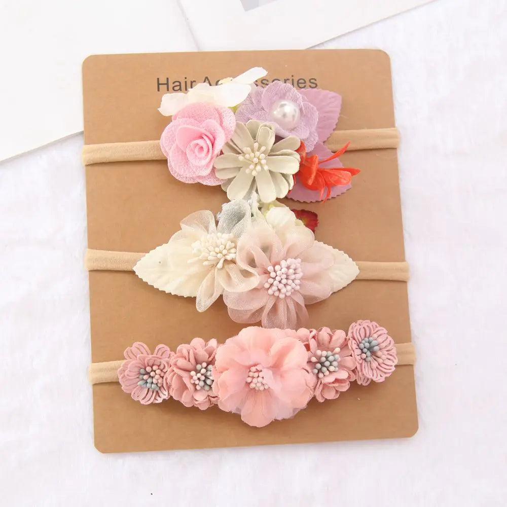 KMK - Girls Floral Headband 3pcs/set