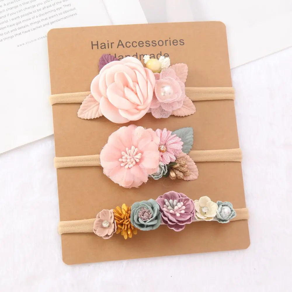 KMK - Girls Floral Headband 3pcs/set