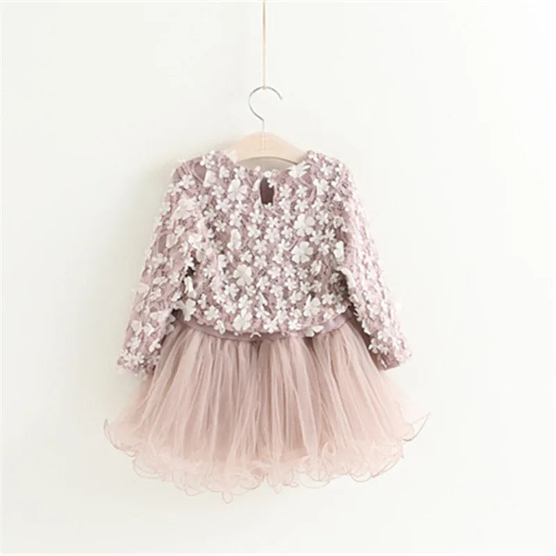 KMK - Girls Flower Lace Dress