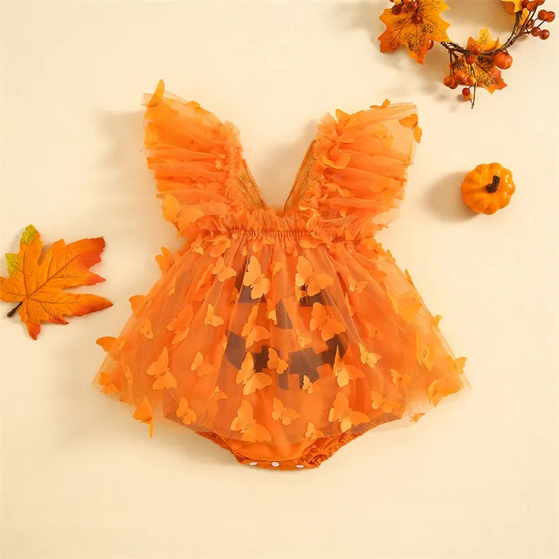 KMK - Girls Halloween Tulle Romper