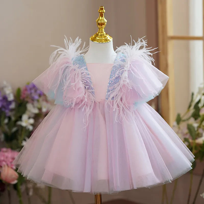 KMK - Girls Sequins tulle dress