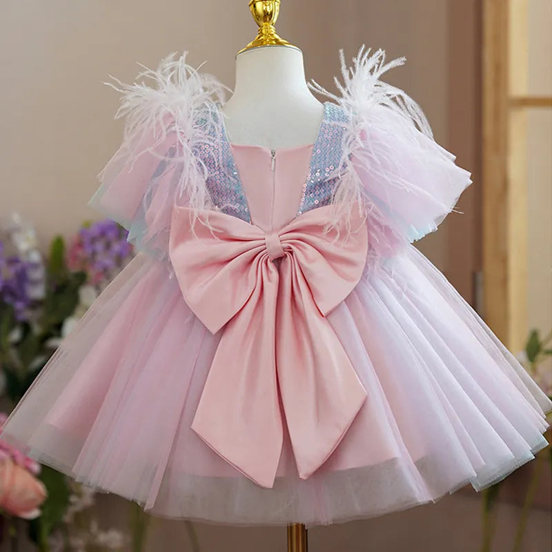 KMK - Girls Sequins tulle dress