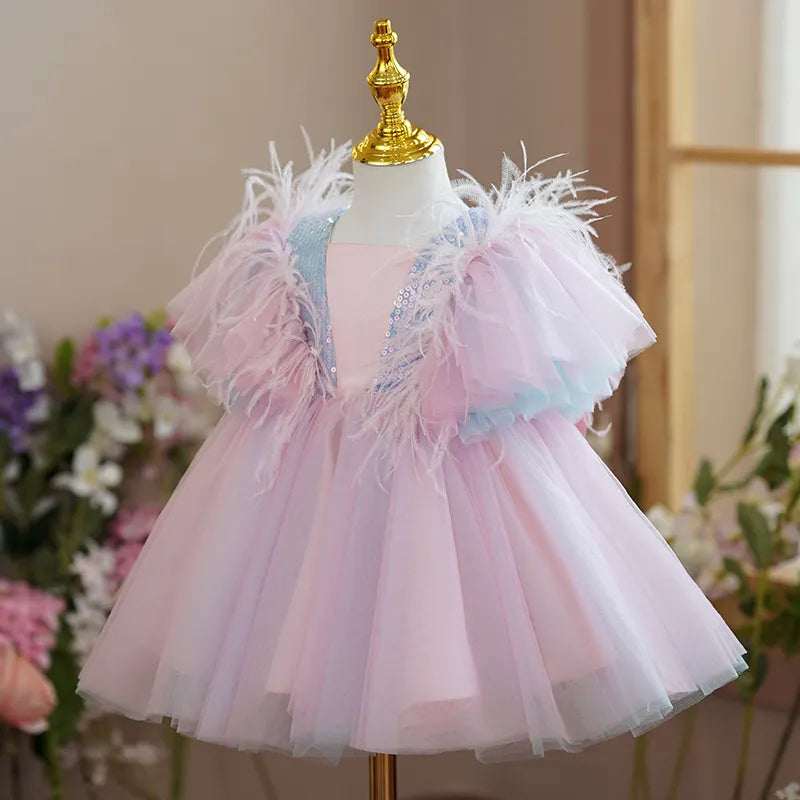 KMK - Girls Sequins tulle dress