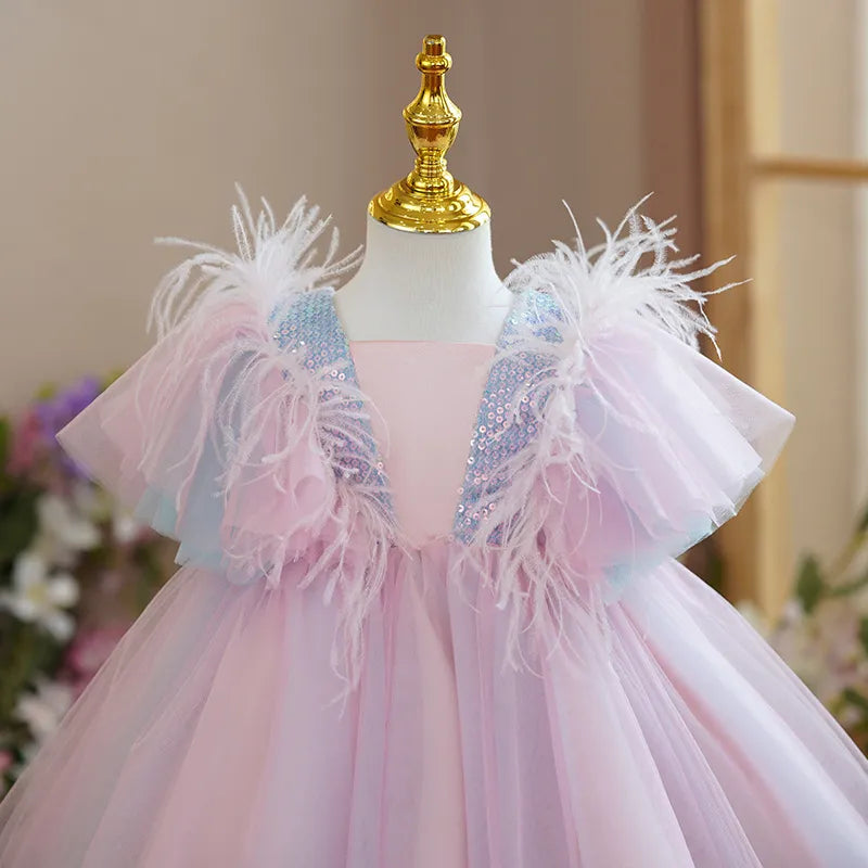 KMK - Girls Sequins tulle dress