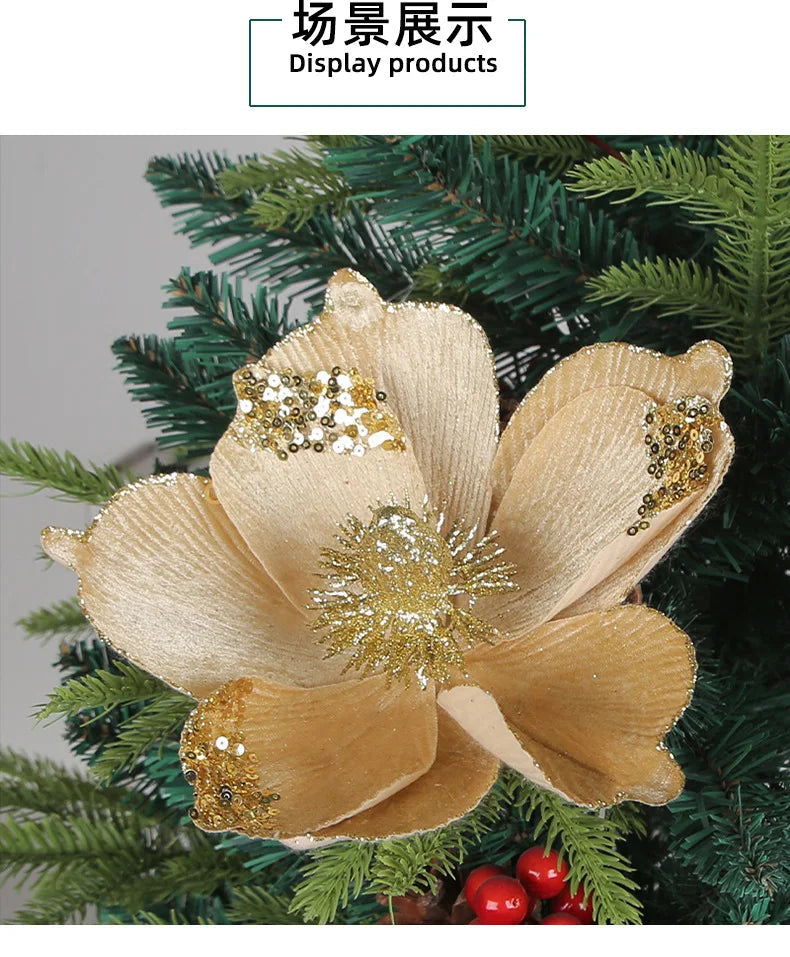 KMK - Glitter Christmas Sequin Flower