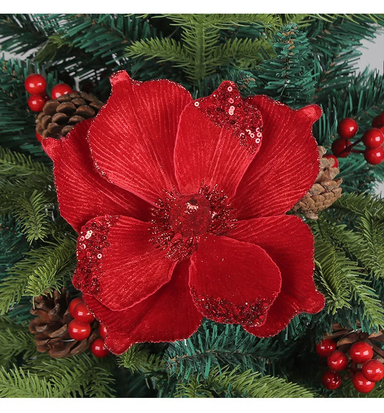 KMK - Glitter Christmas Sequin Flower