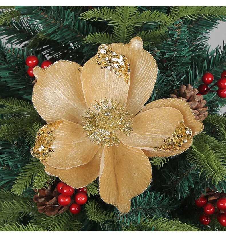 KMK - Glitter Christmas Sequin Flower