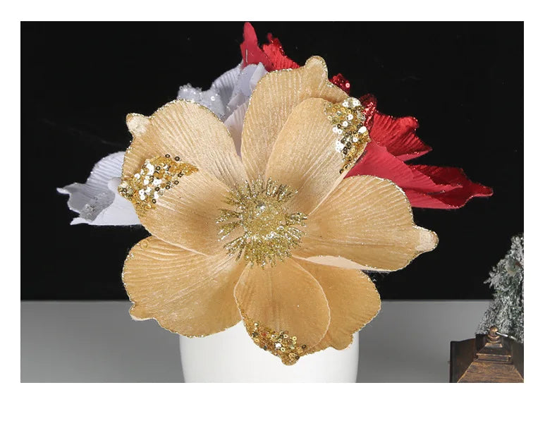 KMK - Glitter Christmas Sequin Flower