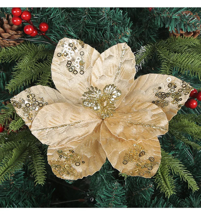 KMK - Glitter Christmas Sequin Flower