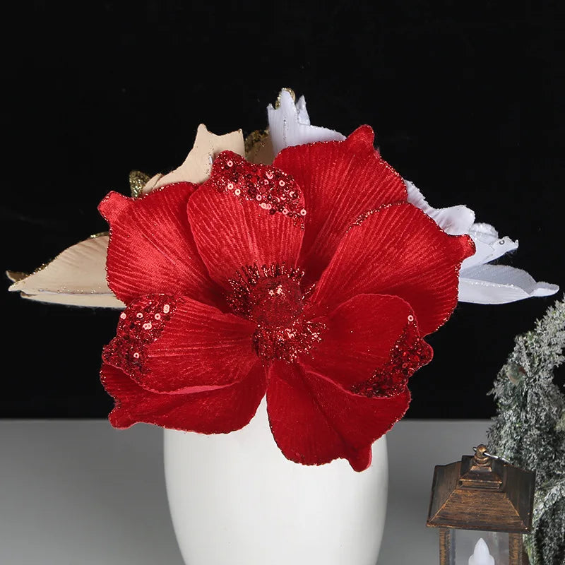 KMK - Glitter Christmas Sequin Flower