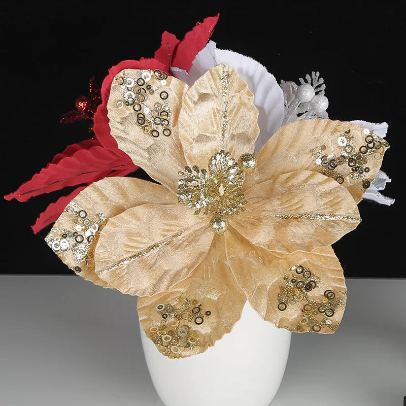 KMK - Glitter Christmas Sequin Flower