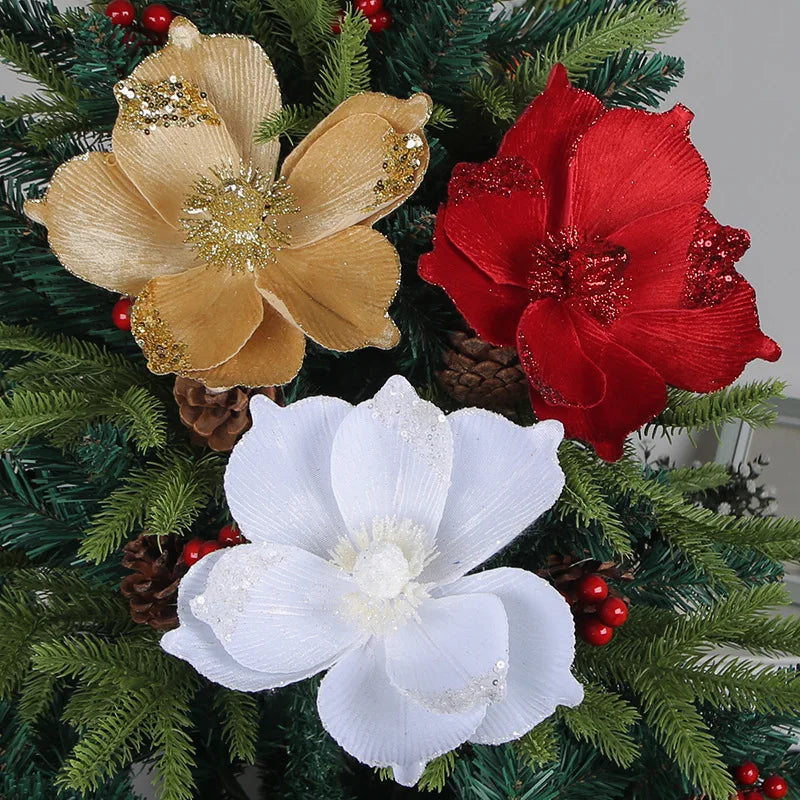 KMK - Glitter Christmas Sequin Flower