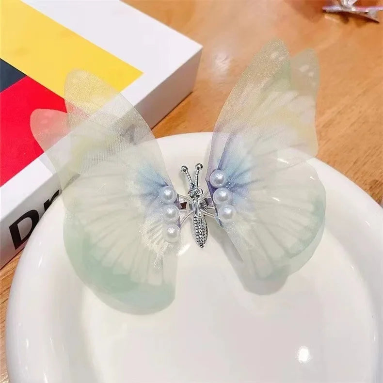 KMK - Glitter Moving Wings Pearl Butterfly Clip