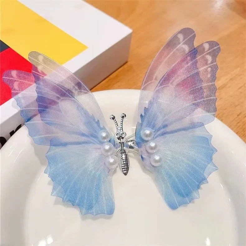 KMK - Glitter Moving Wings Pearl Butterfly Clip