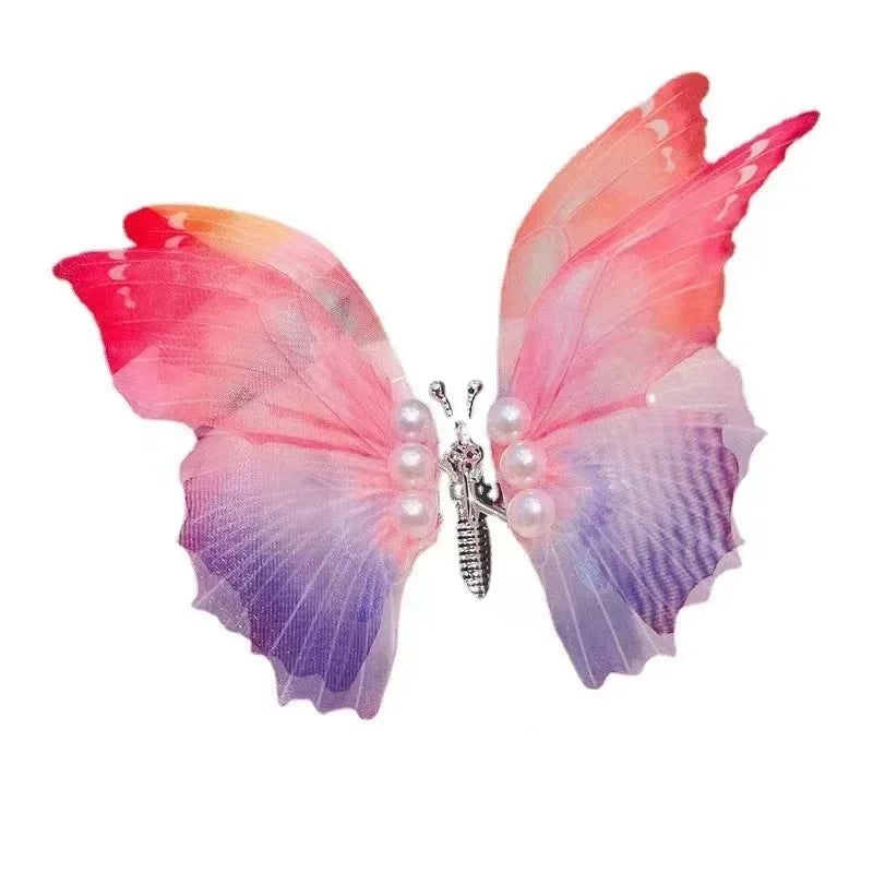 KMK - Glitter Moving Wings Pearl Butterfly Clip