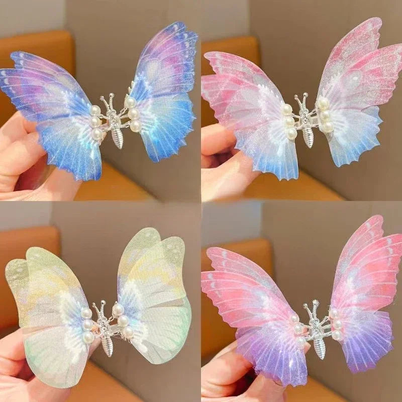 KMK - Glitter Moving Wings Pearl Butterfly Clip