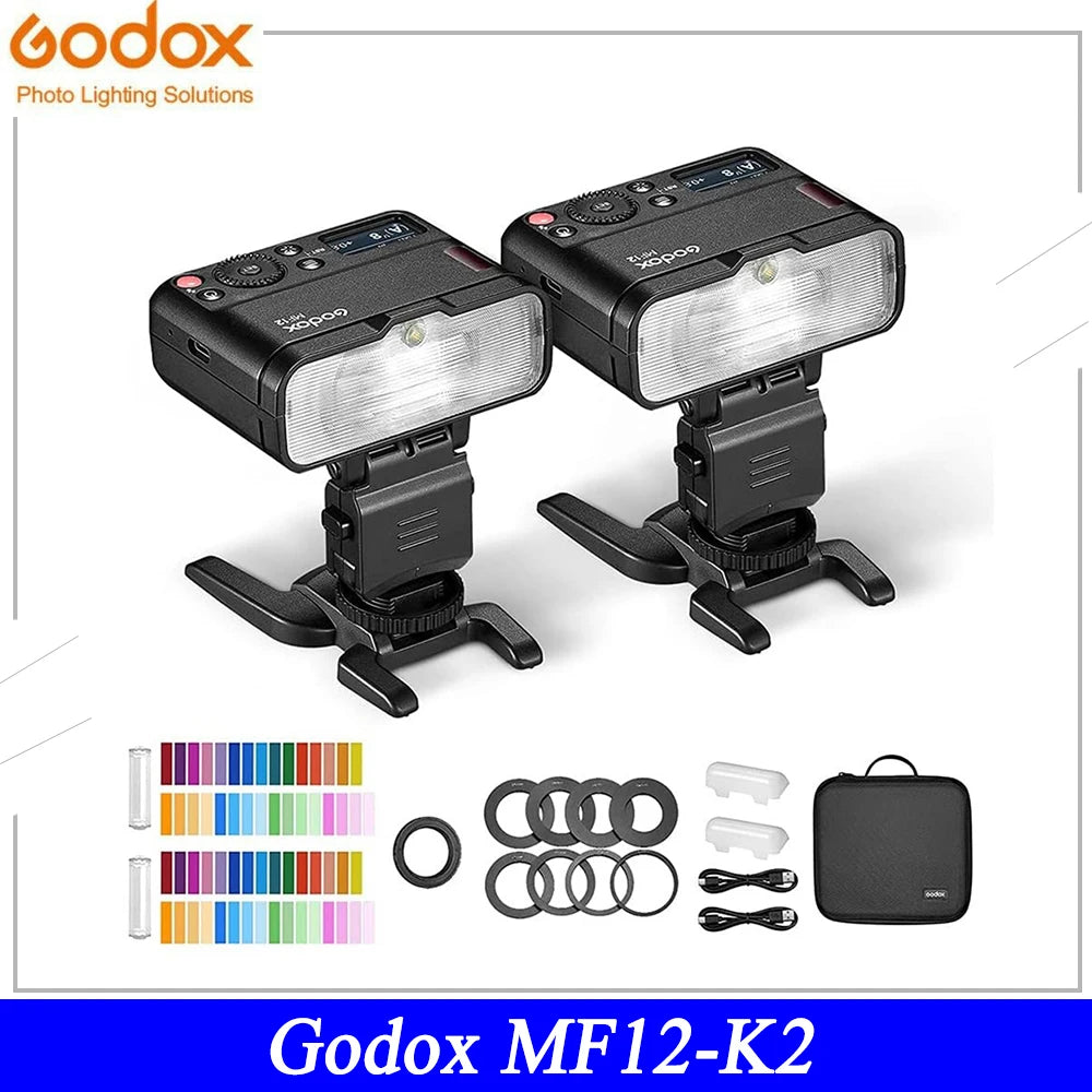 KMK - Godox MF12 K2 Macro Flash Light with Xpro II Wireless Flash Trigger