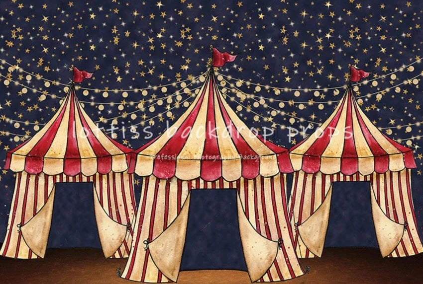 KMK - Gold Night Circus Tent Backdrop