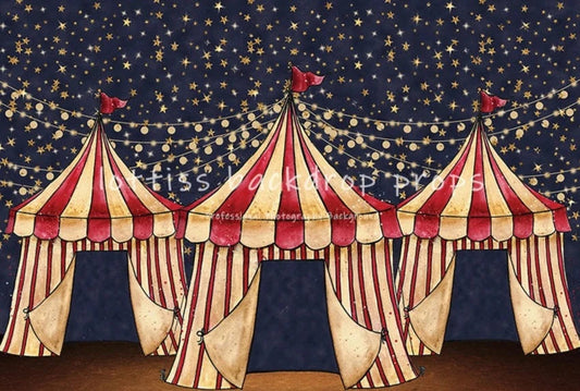 KMK - Gold Night Circus Tent Backdrop