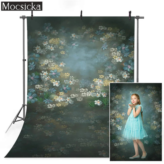 KMK - Green Cool Garden watercolour backdrop