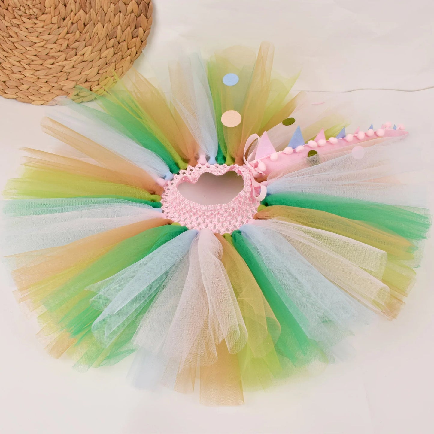 KMK - Green Dinosaur Birthday 1st Tutu outfit