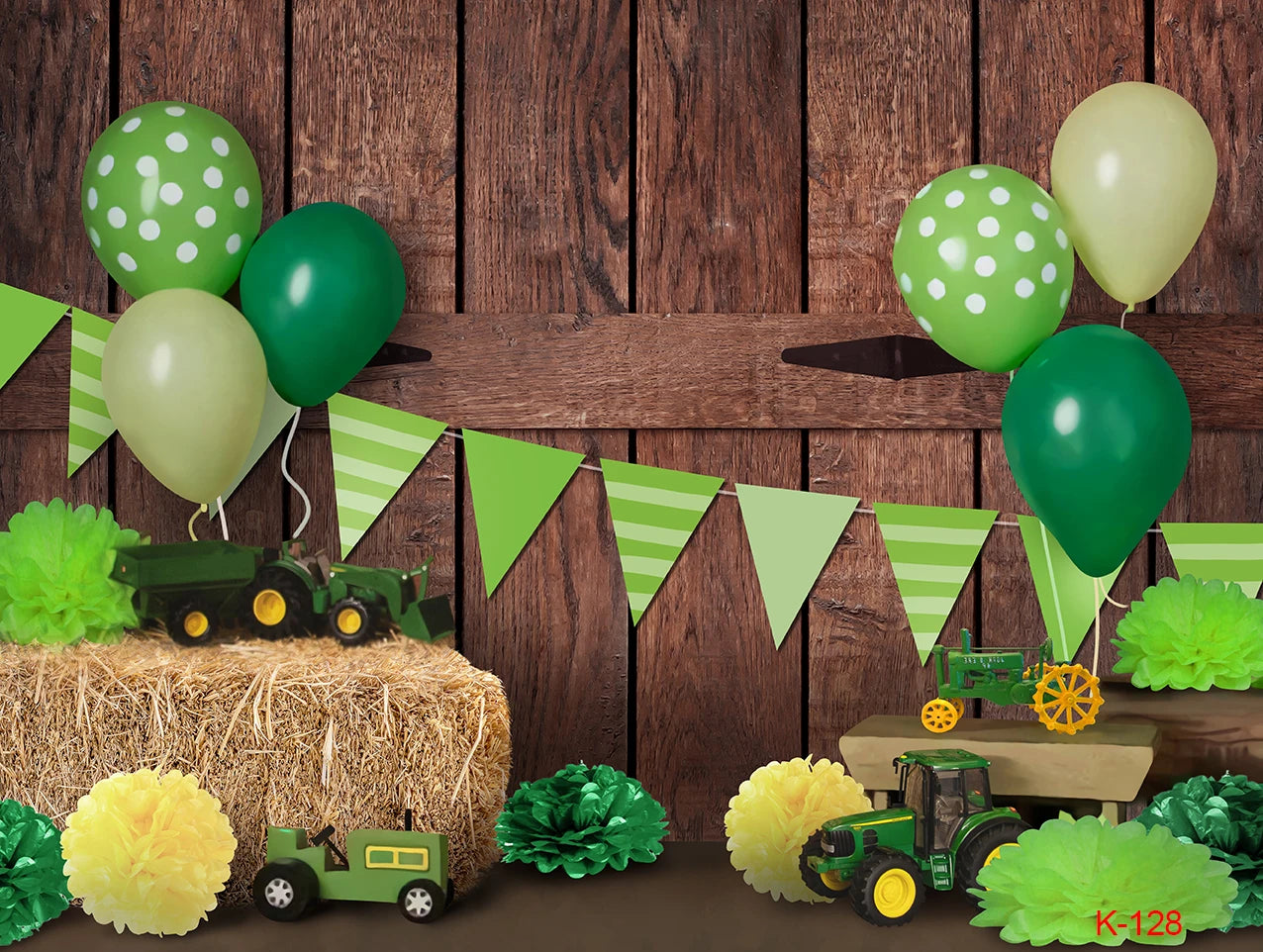 KMK - Green JD Tractor Backdrop