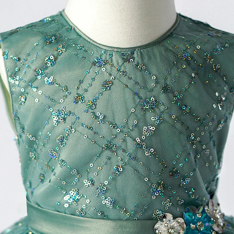 KMK - Green Tutu Sequin Dress