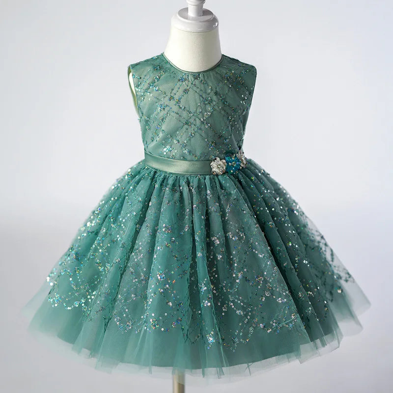 KMK - Green Tutu Sequin Dress