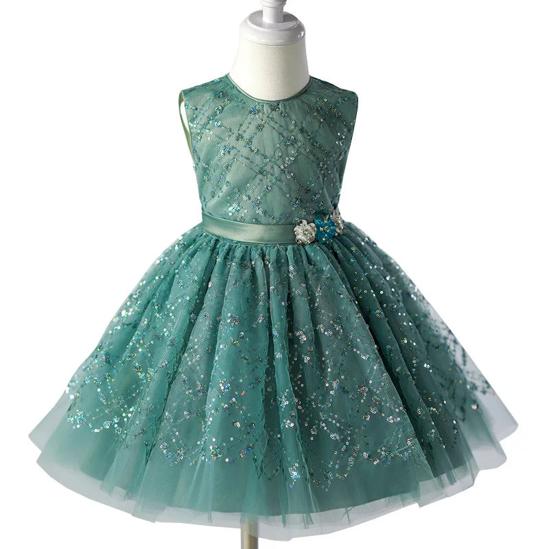 KMK - Green Tutu Sequin Dress