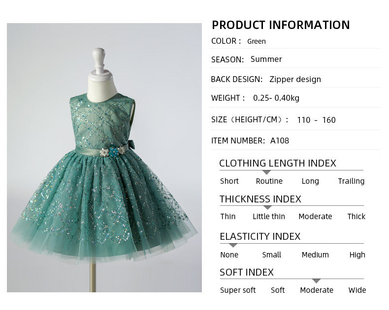 KMK - Green Tutu Sequin Dress