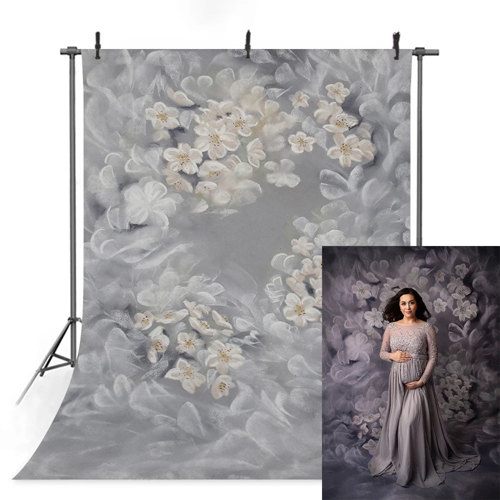 KMK - Greying Floral watercolour backdrops