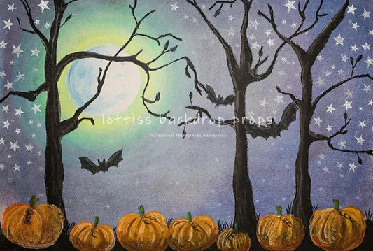 KMK - Halloween Crooked Tree Backdrop