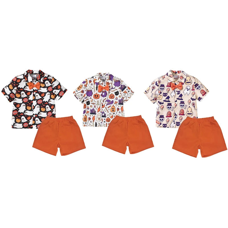 KMK - Halloween Ghost Pumpkin Shirt + Shorts