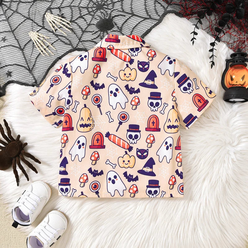 KMK - Halloween Ghost Pumpkin Shirt + Shorts