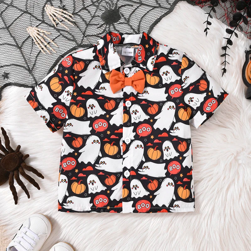 KMK - Halloween Ghost Pumpkin Shirt + Shorts