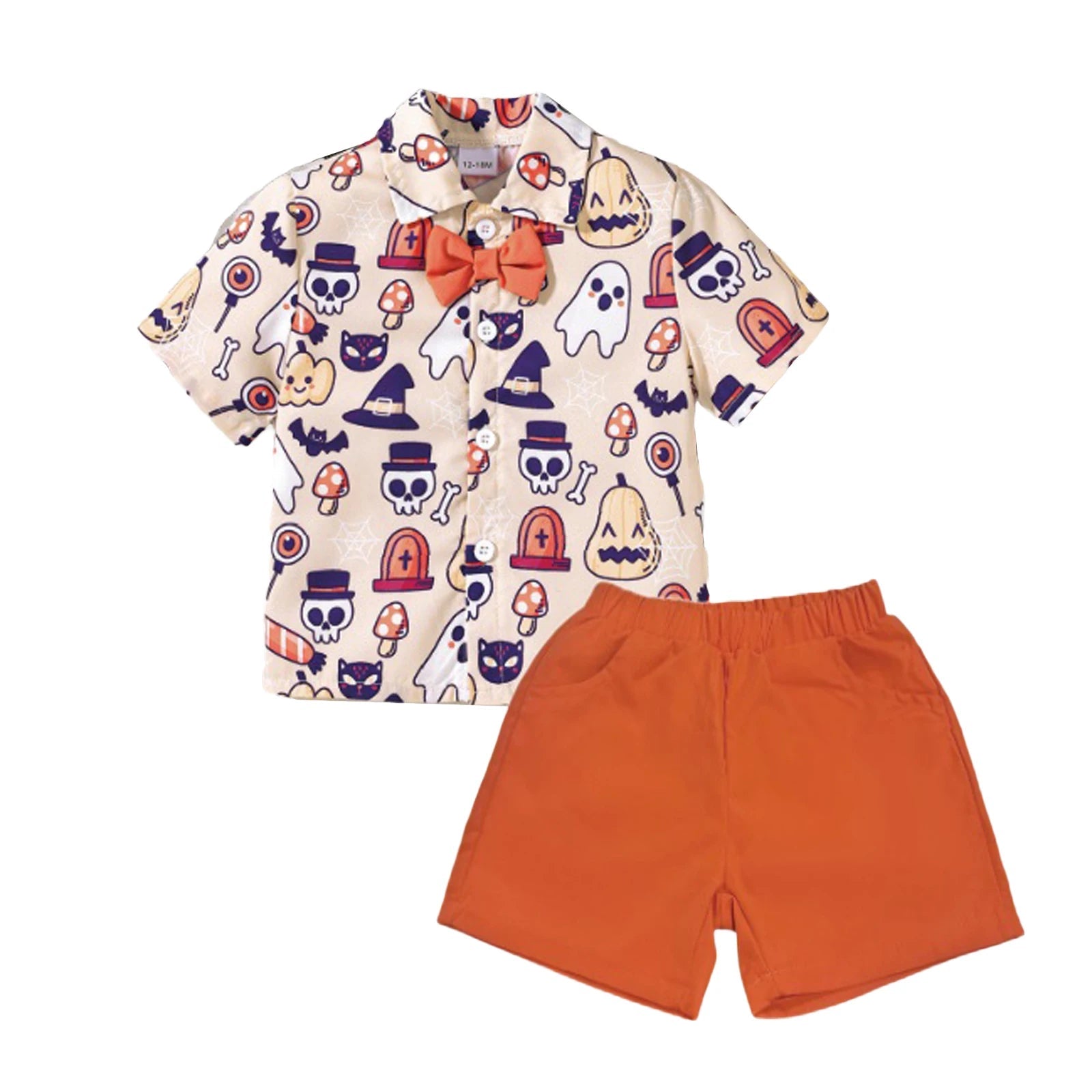 KMK - Halloween Ghost Pumpkin Shirt + Shorts