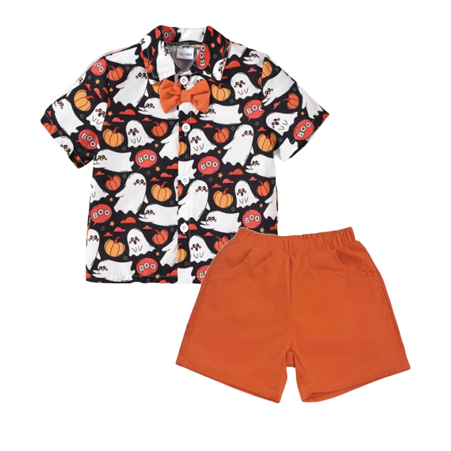 KMK - Halloween Ghost Pumpkin Shirt + Shorts