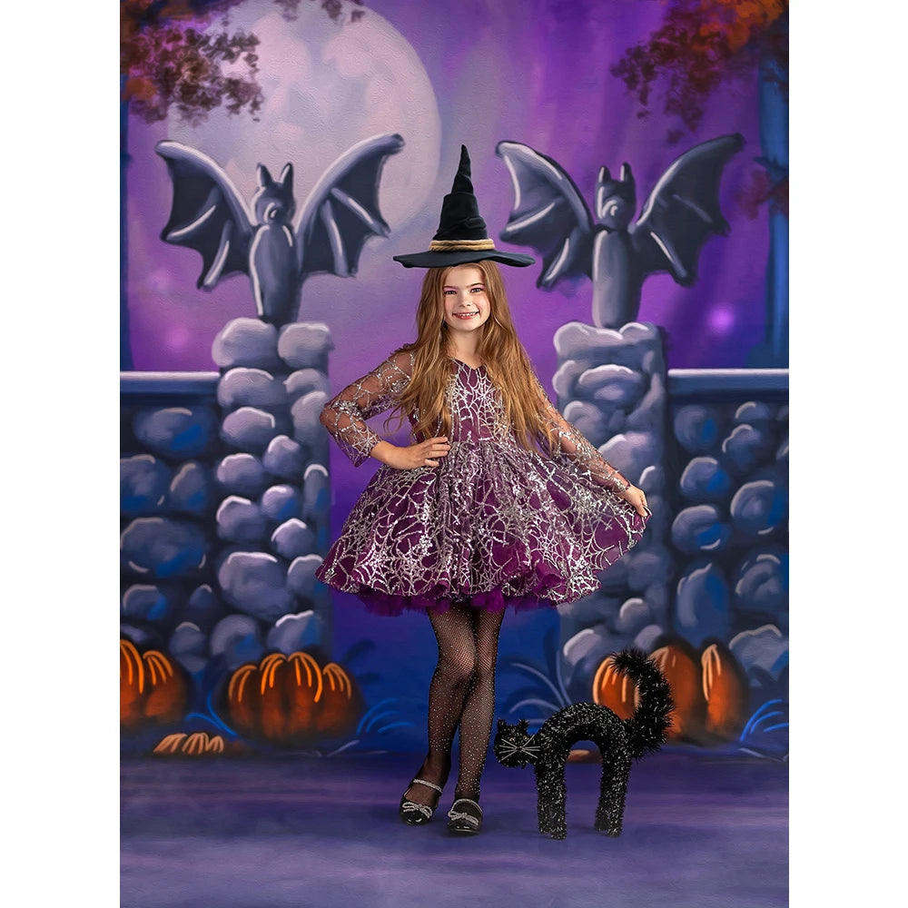 KMK - Halloween Ghoulish Graveyard Backdrop