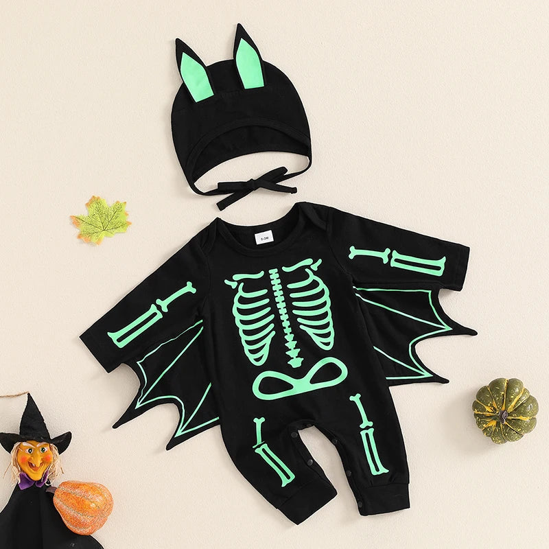 KMK - Halloween Glow in the Dark Romper Set